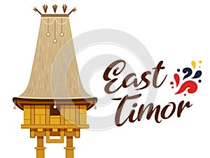 Uma Lulik sacred spirit house in East Timor photo