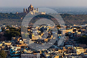 Umaid Bhavan Palace, Jodhpur, Rajasthan, India, Cityscape of Jodhpur at sunset in Rajasthan, India, Jodhpur is a significant city