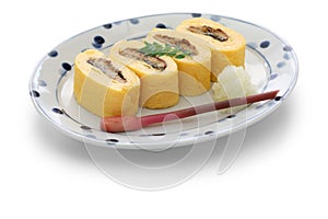 Umaki, japanese eel rolled omelet,