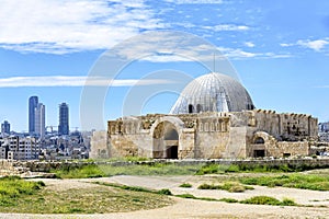 Umayyad Palace at the Citadel in Amman, Jordan photo