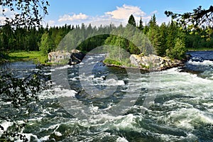 Umba River. Kola peninsula, Russia