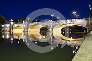 Umberto I bridge at night