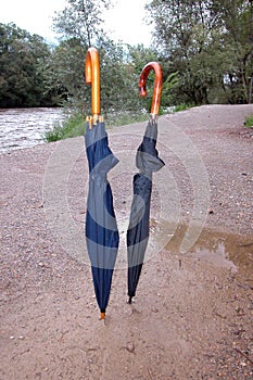 Umbrella as protection against rain