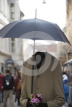 Umbrella as protection against rain