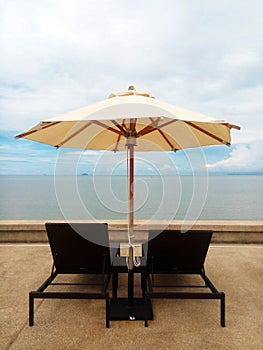 umbrella beach at chonburi