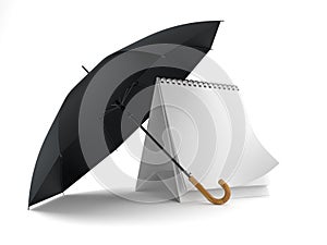 Umbrella with blank calendar