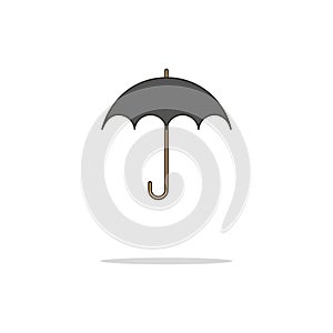 Umbrella color thin line icon.Vector illustration