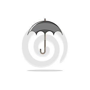 Umbrella color thin line icon.Vector illustration