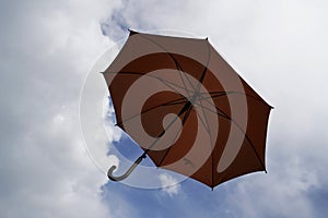 Umbrella floating in midair in thailand