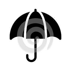 Umbrella glyph flat vector icon