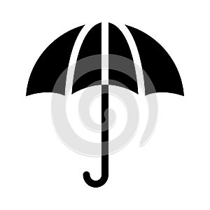 Umbrella glyph flat vector icon
