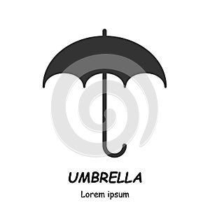 Umbrella glyph vector icon