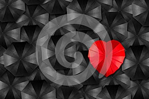 Umbrella heart concept