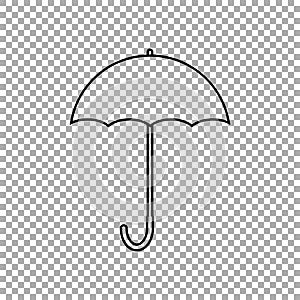 Umbrella icon isolated on transparent background