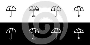 Umbrella icon set.