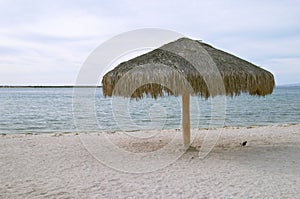Umbrella on La Paz beach