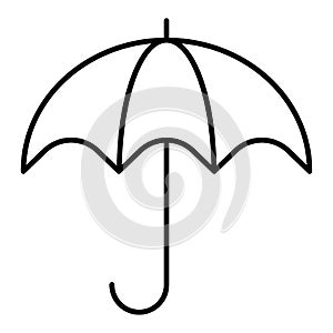 Umbrella line icon. Umbrella vector icon isolated on white. Flat outline design. Eps 10