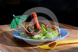 Umbrella Octopus Hot Dog