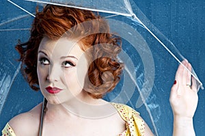 Umbrella Pinup Girl