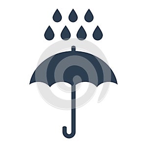 Umbrella rain icon on white background.