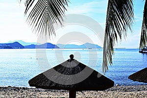 Umbrella Scenic area Dadonghai, Sanya, Hainan in Sunny weather