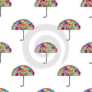 Umbrella seamless pattern.