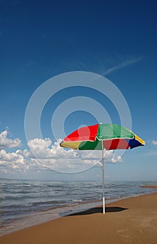 Umbrella on seaside