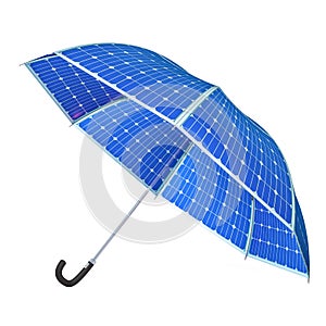 Umbrella with Solar Panels, 3D rendering