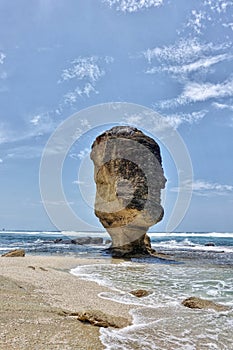 Umbrella Stone Beach, Mandalika, Lombok, Indonesia