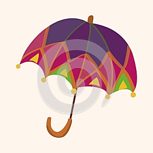 Umbrella theme elemets vector,eps