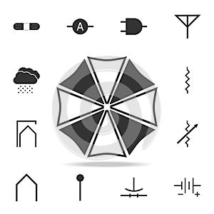 Umbrella on top icon. Detailed set of web icons. Premium quality graphic design. One of the collection icons for websites, web des photo