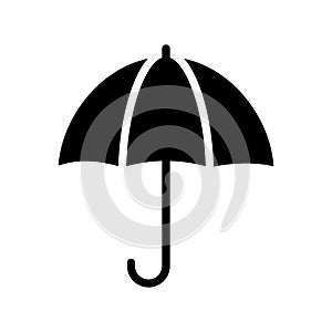 Umbrella glyph flat vector icon