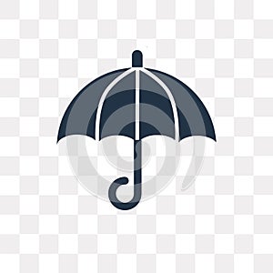 Umbrella vector icon isolated on transparent background, Umbrella transparency concept can be used web and mobile