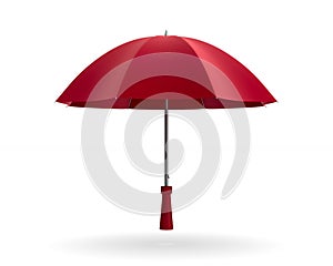 Umbrella on white background. Isolated 3d illustration