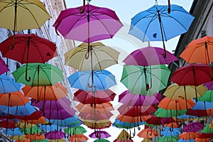 Umbrellas colorful Street decoration