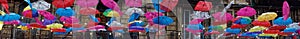 Umbrellas cover the Catania fish market