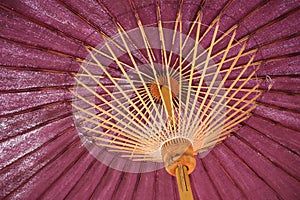 Umbrellas made of bamboo