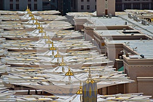 Umbrellas in Nabawi Mosque photo
