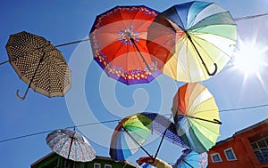 Umbrellas at a Turkish bazaar