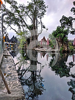 Umbul Kemanten or Manten is a natural spring water swimming pool. Fresh and clean water