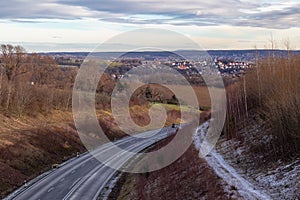 The bypass road above the Schattenberg tunnel.