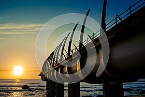 Umhlanga Pier In Durban South Africa with Sunrise