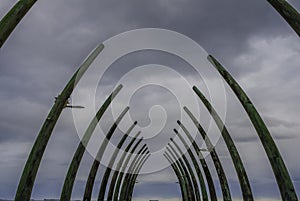 Umhlanga whalebone pier seascape in Umhlanga rocks Durban