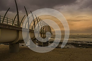 Umhlanga whalebone pier seascape in Umhlanga rocks Durban