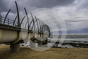 Umhlanga whalebone pier seascape in Umhlanga rocks Durban