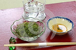 Umi budo, green caviar, sea grapes, seaweed