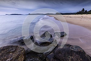 Umina beach from the rocks at ettalong