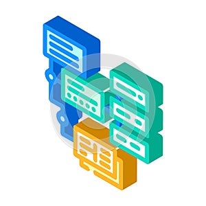 uml diagrams analyst isometric icon vector illustration photo