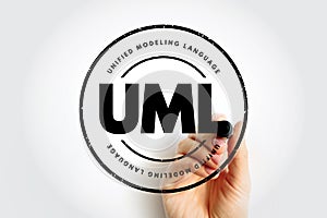 UML Unified Modeling Language - general-purpose, developmental, modeling language in the field of software engineering, acronym