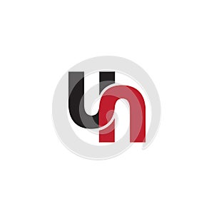 UN NN UU initial letter linked design logo vector photo